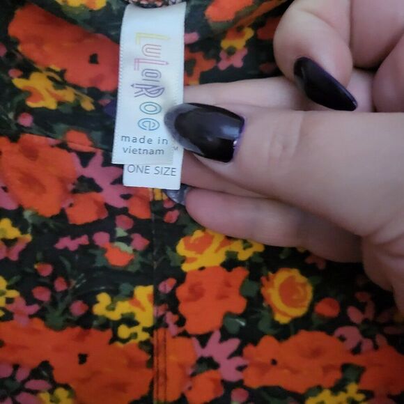 LuLaRoe Orange & Yellow Leggings - Picture 4 of 4